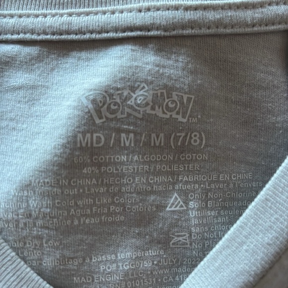 Pokémon Girls Medium 7/8 long sleeve - Picture 3 of 3